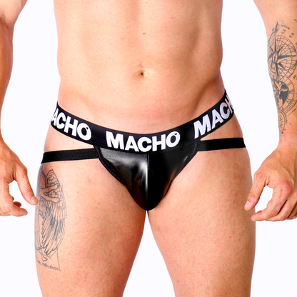 MACHO - MX25NC JOCK CUERO NEGRO S