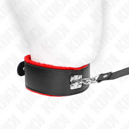 KINK - COLLAR CON CORREA 116 CM DE PIEL ROJO AJUSTABLE 40-48 CM X 6 CM