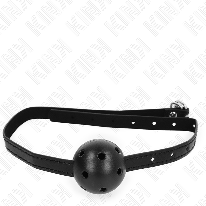 KINK - MORDAZA DE BOLA 4.5 CM TRANSPIRABLE SIMPLICITY NEGRO 62 x 1.5 CM