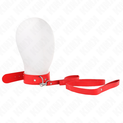 KINK - COLLAR CON CORREA 116 CM FINO ROJO AJUSTABLE 32-50 CM X 8 CM