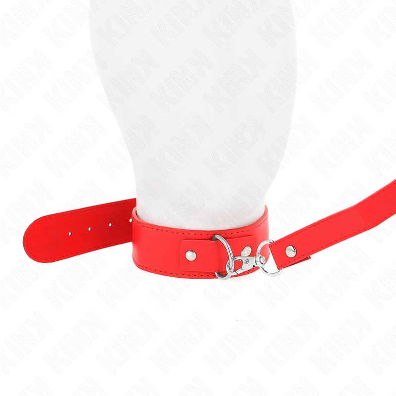 KINK - COLLAR CON CORREA 116 CM FINO ROJO AJUSTABLE 32-50 CM X 8 CM