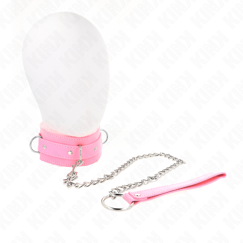 KINK - COLLAR CON CORREA 65 CM CON RESTRICCIONES ROSA AJUSTABLE 36-42 CM X 5.5 CM