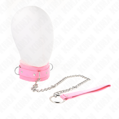 KINK - COLLAR CON CORREA 65 CM CON RESTRICCIONES ROSA AJUSTABLE 36-42 CM X 5.5 CM