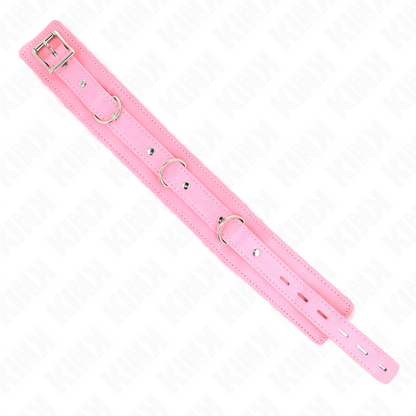 KINK - COLLAR CON CORREA 65 CM CON RESTRICCIONES ROSA AJUSTABLE 36-42 CM X 5.5 CM