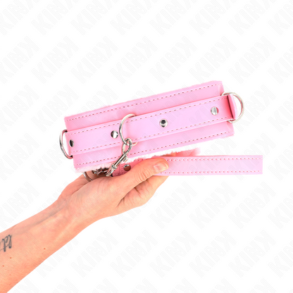 KINK - COLLAR CON CORREA 65 CM CON RESTRICCIONES ROSA AJUSTABLE 36-42 CM X 5.5 CM