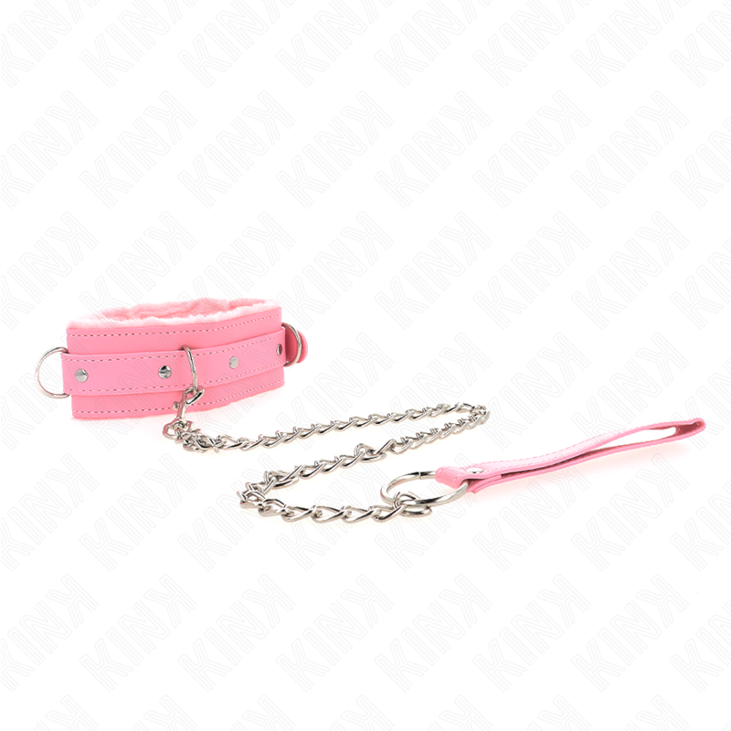 KINK - COLLAR CON CORREA 65 CM CON RESTRICCIONES ROSA AJUSTABLE 36-42 CM X 5.5 CM