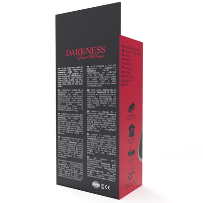 DARKNESS - MORDAZA  SILICONA ROJO