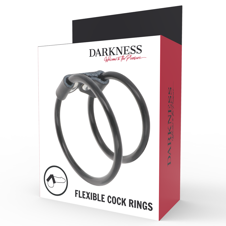 DARKNESS - ANILLA FLEXIBLE DOBLE PARA EL PENE