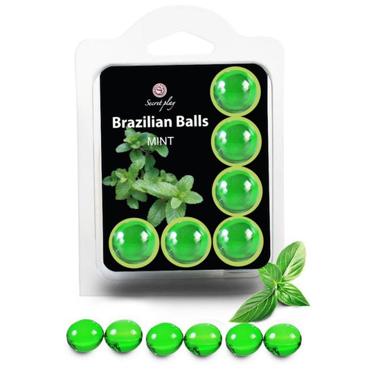 SECRETPLAY - SET 6 BRAZILIANS BALLS MENTA