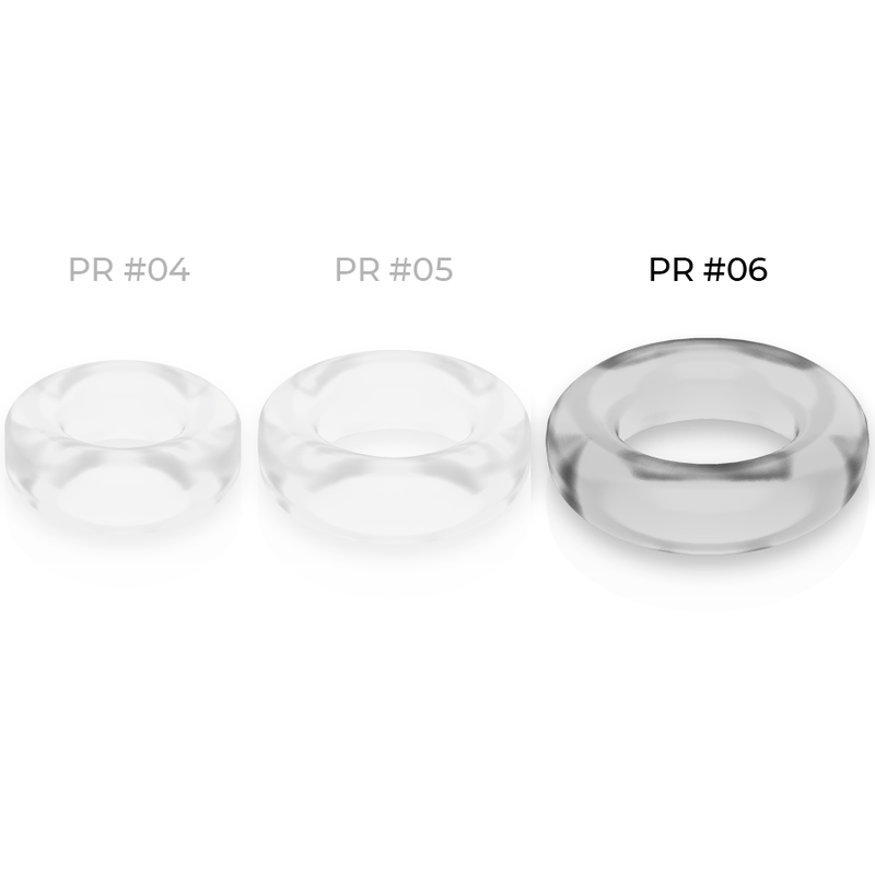 POWERING - SUPER FLEXIBLE Y RESISTENTE ANILLO PENE  5.5CM PR06 CLEAR