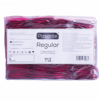 PASANTE - CONDOM GAMA REGULAR 144 UNIDADES