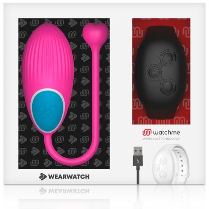 WEARWATCH - HUEVO CONTROL REMOTO TECHNOLOGY WATCHME FUCSIA / AZABACHE